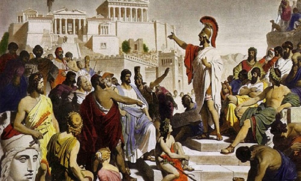 A Democracia Ateniense tirou o poder das mãos de uma minoria oligarca